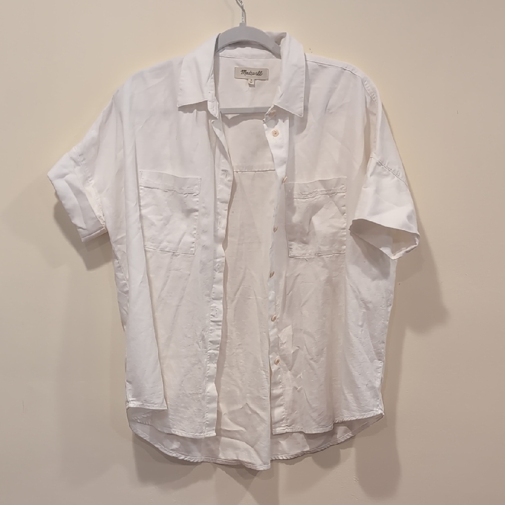 Madewell White Button Down Shirt Relaxed Fit